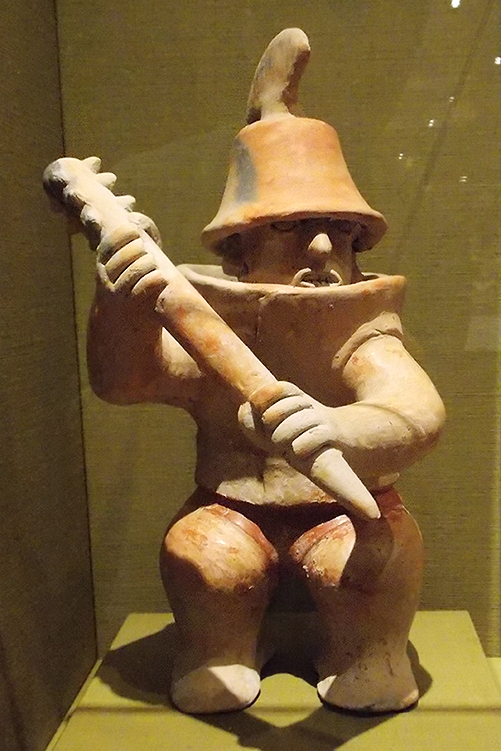 Standing Warrior with Club 100 B.C.E. - 400 C.E., Unknown Artist, Jalisco Culture, West Mexico